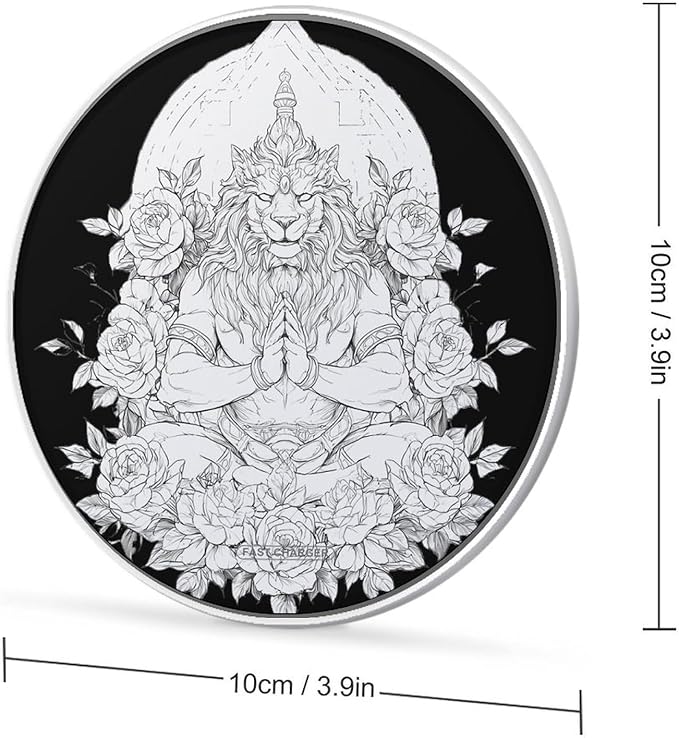 Lion God Khonsu Phone Charger Magnetic Charging Pad Anti-Slip with USB Cable