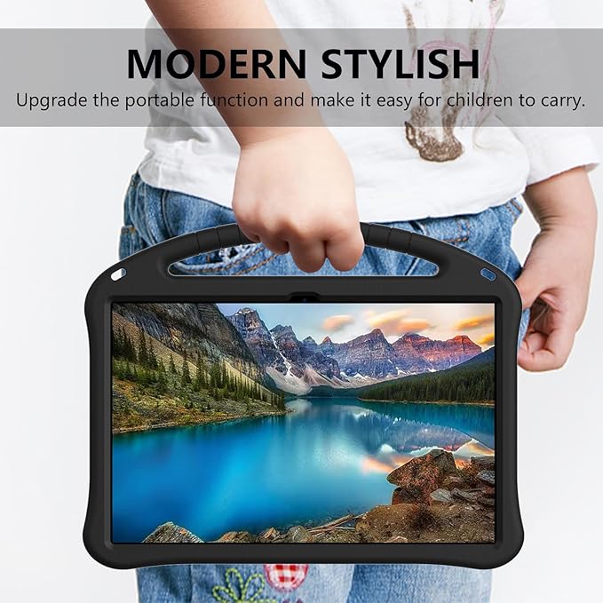 for Galaxy Tab S11 Ultra 14.6 inch Case Kids 2025 with Strap EVA Stand Kickstand Cover for Samsung S11 Ultra Tablet Case 14.6'' (Black)