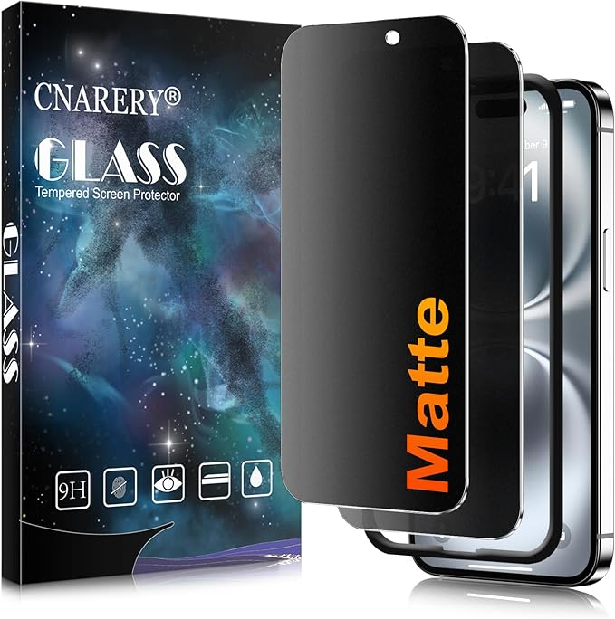 2 Pack matte privacy Screen Protector for iPhone 16