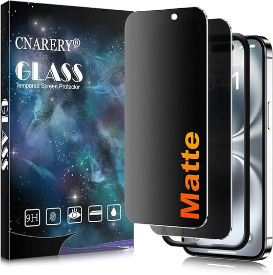 2 Pack matte privacy Screen Protector for iPhone 16