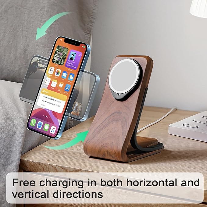 Magnetic Wireless Charger Stand for iPhone12131415Vertical &amp Landscape Stand Personalized Engraved GiftCharger Not Included