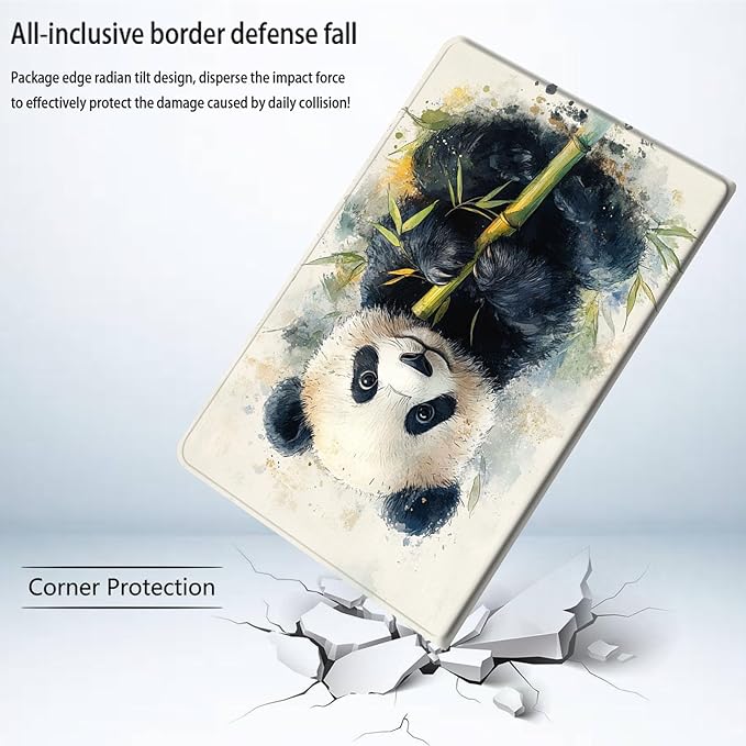 Bxgolkgd Tablet Case for 7 Kindle Paperwhite 2024 (12th Gen) &amp Kindle Colorsoft Signature EditionAuto Wake/Sleep FunctionCute Panda Bamboo