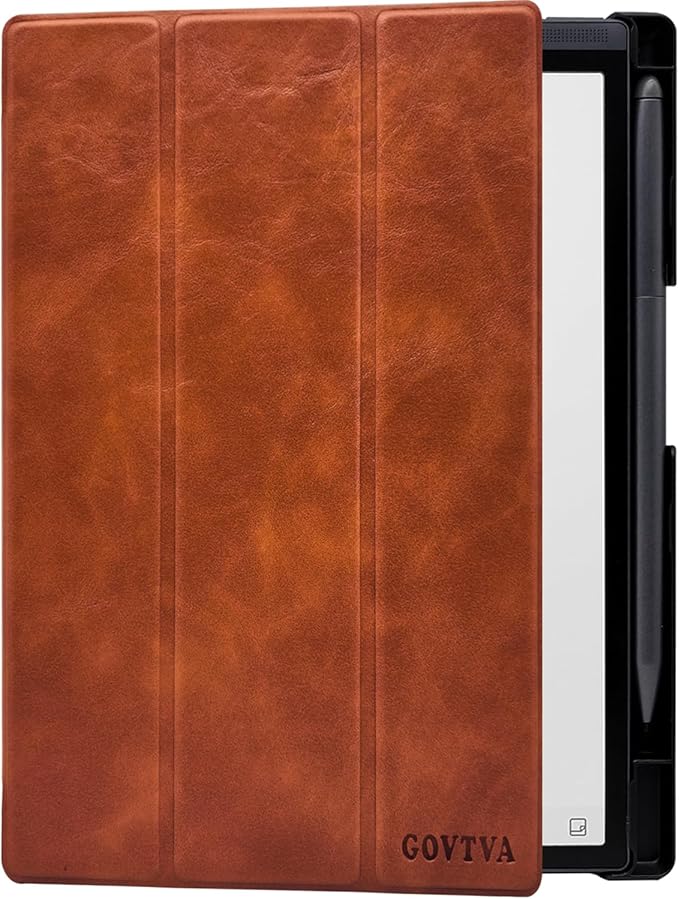 Protective Folio Case for 8.2'' iFLYTEK AINOTE Air 2 Ultra-Thin Lightweight Trifold Protective Cover with Built-in Pen Holder Auto Sleep/Wake for AINOTE Air2 Tablet (Brown)