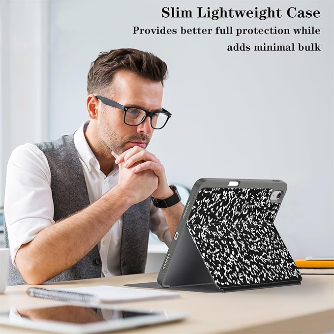Supveco Case for iPad (A16) 11th Generation 11 inch (2025)iPad 10th Generation 10.9 inch (2022) with Pencil Holder-[Auto Wake/Sleep]Premium Folio Stand Case with Soft TPU Back Cover-New Book