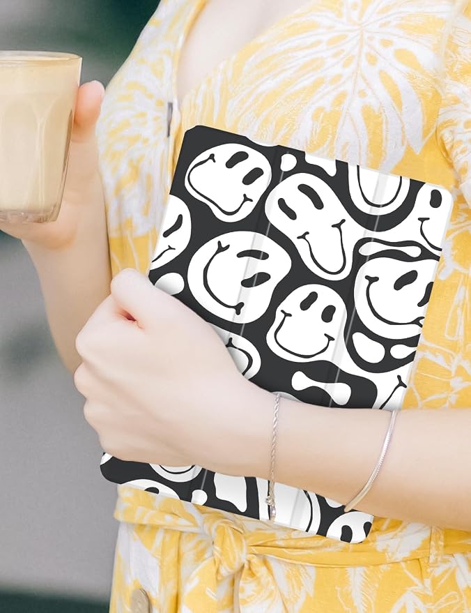 Black and hite smiley face