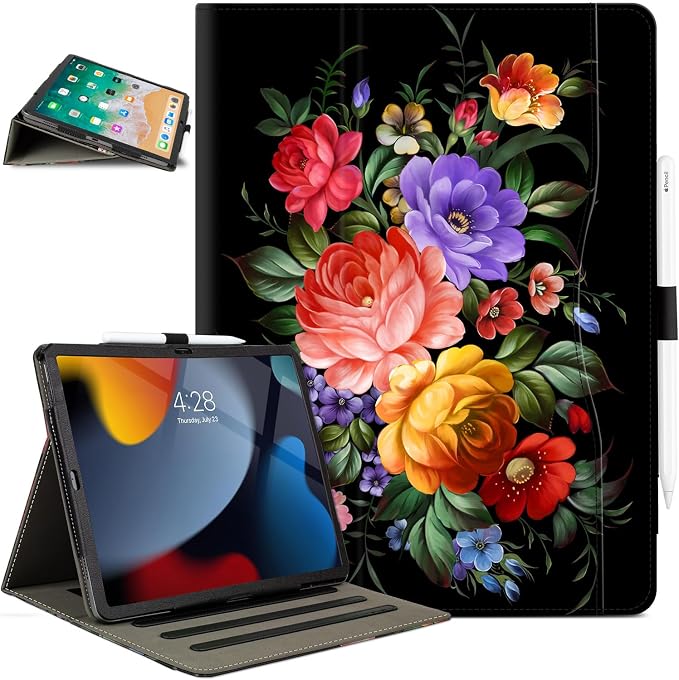 Black Colorful Floral