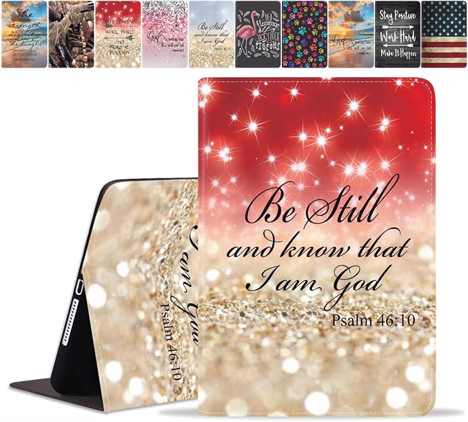 Red Glitter Quote Bible Verse Psalm 46:10
