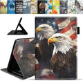 Case for All-New Amazon Fire HD 10 &amp HD 10 Plus Tablet 10.1 (13th/11th Generation 2023/2021 Release) Slim PU Leather Stand Cover with Auto Wake/Sleep Patriotic American Flag Bald Eagle