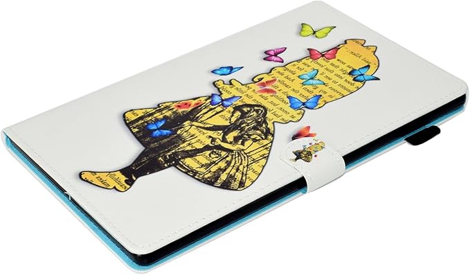 All-New Fire HD 10 Case Slim Folio Stand Magnetic Smart Cover with Card Slots &amp Pen Holder Compatible with 10.1 Fire HD 10 Tablet 5th/7th/9th Generation Auto Wake/Sleep Butterfly Girl