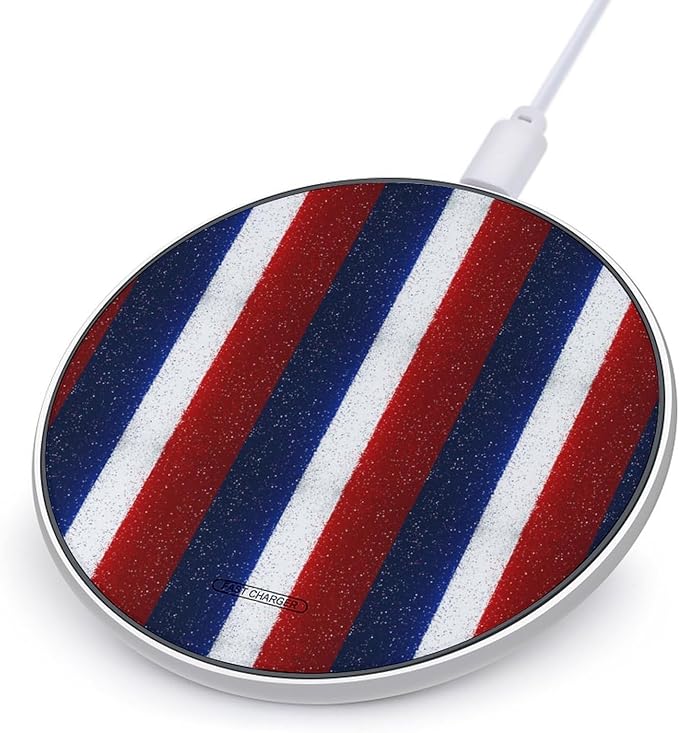 France Flag Wireless Charger Anti-Slip Wireless Charging Pad Slim Charger Mat for Men Women
