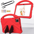 Kids Case for T-Mobile Revvl Tab 5G 2023 Model 10.36 Inch Soft EVA Handle Stand Shockproof Lightweight Children Friendly with Shoulder Strap Cover Case for Revvl Tab 5G Red