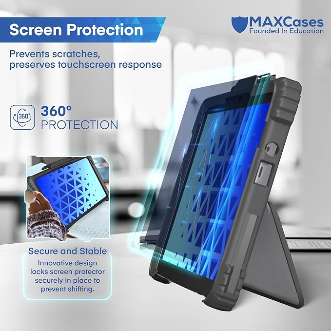 MAXCases Extreme Shell Microsoft Surface Pro 9/10/11 Case 13 Black - Rugged Custom-Fit Protective Cover for Microsoft Surface Pro Case with Stylus Holder - Shockproof &amp Durable Tablet Cover