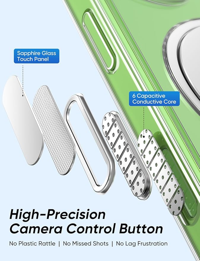 MAGIC JOHN for iPhone 17 Case [Camera Control Button] [Compatible with MagSafe] Scratch-Resistant Cover Military-Grade Shockproof Magnetic Phone Case for iPhone 17 Clear