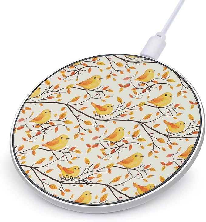 Cute Yellow Chick Wireless Charger Anti-Slip Wireless Charging Pad Slim Charger Mat for Men Women