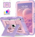 WESOROL Case for iPad A16 11th/10th Generation 2025/2022 with Pencil Holder Shoulder Strap iPad Case 10th Generation Shockproof Cover for iPad 11th/10th Gen CasesPurple Rose