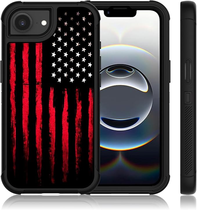 Black Red American Flag