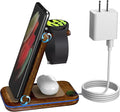 Wireless Charger for Samsung/Android HOLYJOY Foldable 3 in 1 Fast Charging Station/Stand/Multi Charger for Samsung S25 Ultra/S24/Note 20 Travel Pad for Galaxy Watch 8/7/6/5/Active 2 for Buds(Wood)