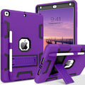 BENTOBEN iPad Case (9th/8th/7th Gen) 10.2-inch 2021/2020/2019 Heavy Duty Rugged Shockproof Protective Cover with Stand Pencil Holder C Purple