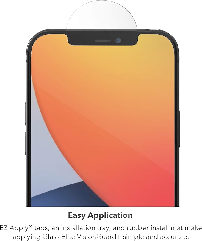 ZAGG Glass Elite VisionGuard+ Screen Protector - for iPhone 12 Pro Max - Impact Protection Scratch Resistant Fingerprint Resistant Smudge Resistant Oil Resistant InvisibleShield clear (200106675