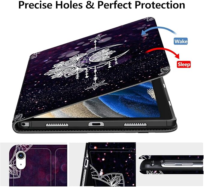 DIGTIALLL Case for iPad Air 5th/4th Generation (2022/2020 Release) 10.9/iPad Pro 11 2022/2021/2020 Release PU Leather Smart Premium Stand Protective Cover with Auto Sleep/WakeMoonflower
