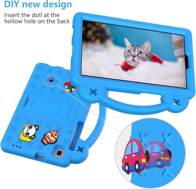 Compatible with Apple iPad 7 2019 10.2/iPad 8 2020 10.2/iPad 9 2021 10.2/iPad Pro 10.5 2017/iPad Air 3 2019 10.5 Tablet Case Kids Case with Shoulder Strap &amp Stand Handle &amp Pen Tray Sky Blue
