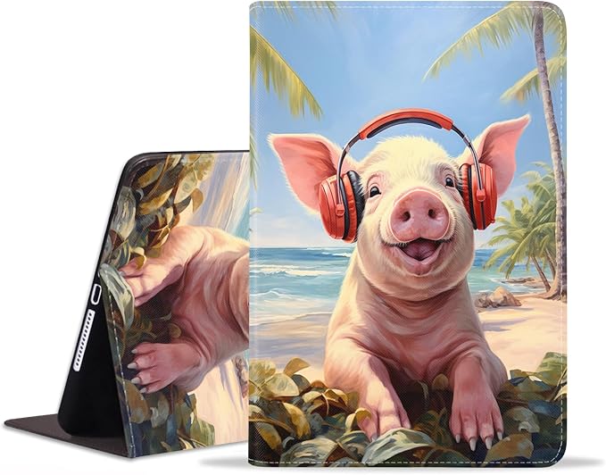 Cute Pig with Headphones