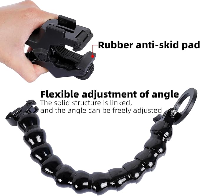 Magnetic Phone Holder Gooseneck Mount for Magsafe Cell Phone Clamp Clip for Guitar Bass Desk Pole Magnet Phone Stand for Recording/Live Broadcast Compatible with iPhone 16 15 14 13 12 Series