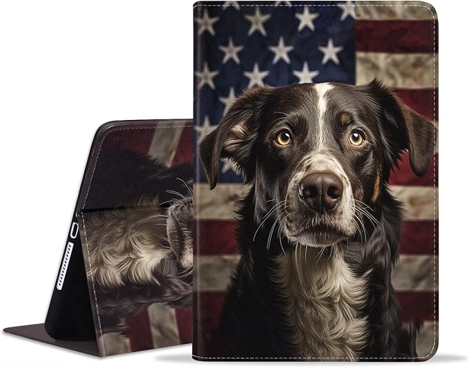 Dog on USA Flag Background