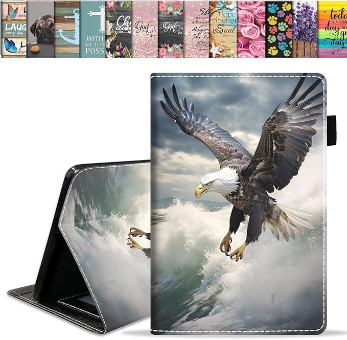 Case for All-New Amazon Fire HD 10 &amp 10 Plus Tablet 10.1 (13th/11th Generation 2023/2021 Release) Slim PU Leather Stand Cover with Card Slot &amp Auto Wake/Sleep Bald Eagle
