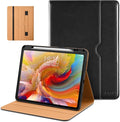 DTTO for iPad Pro 13 inch Case (M5/M4) 2025/2024 Premium Leather Business Folio Stand Cover with Pencil Holder - Auto Wake/Sleep &amp Multiple Viewing Angles Built in Hand Strap &amp Pocket Black
