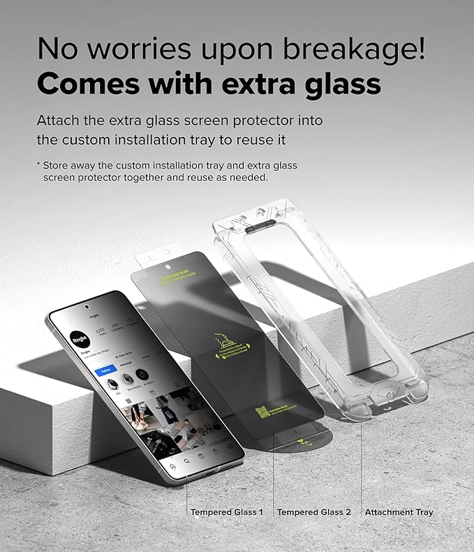 Ringke Easy Slide Privacy Tempered Glass [Anti Spy] Compatible with Samsung Galaxy S25 Edge Screen Protector Easy to Install Case Friendly Privacy Screen Protector - 2 Pack