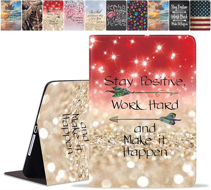 Red Glitter Quote Stay Positive Work Hard and Make It Happen