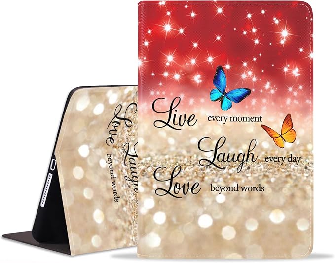Red Glitter Quote Live Laugh Love