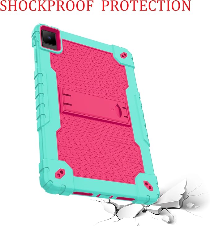 for TCL TAB 10 NXTPAPER 5G 10.4 Inch Tablet case Hybrid Shockproof Silicone Gel Protective Cover with Kickstand for TCL TAB 10 NXTPAPER 5G 10.4 Inch 2025 (9199S) (Green/Pink)