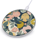 Lemon Citrus Pattern Wireless Charger Fast Wireless Charging Pad with USB Cable 10W Anti-Slip Magnetic Wireless Charger Portable Slim Charger Puck Travel Charging Station