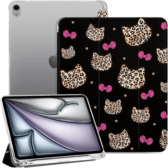 cute cat with Leopard Pink Bow