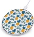 Pineapple Tropical Leaves Wireless Charger Anti-Slip Wireless Charging Pad Slim Charger Mat for Men Women