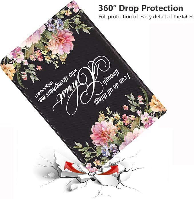 Floral Quote Bible Verse Philippians 4:13