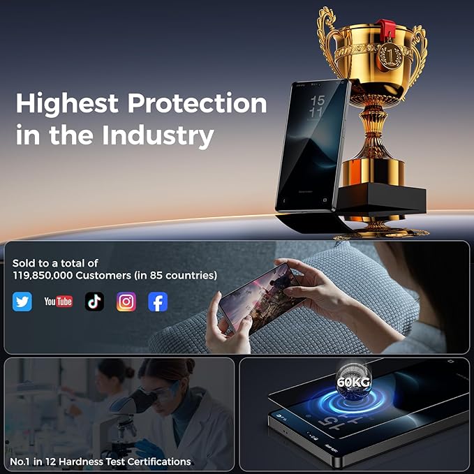 BENKS GlassWarrior Privacy Screen Protector for Samsung Galaxy S26 Ultra Tempered Glass Screen Protector Anti Scratch Bubble Free