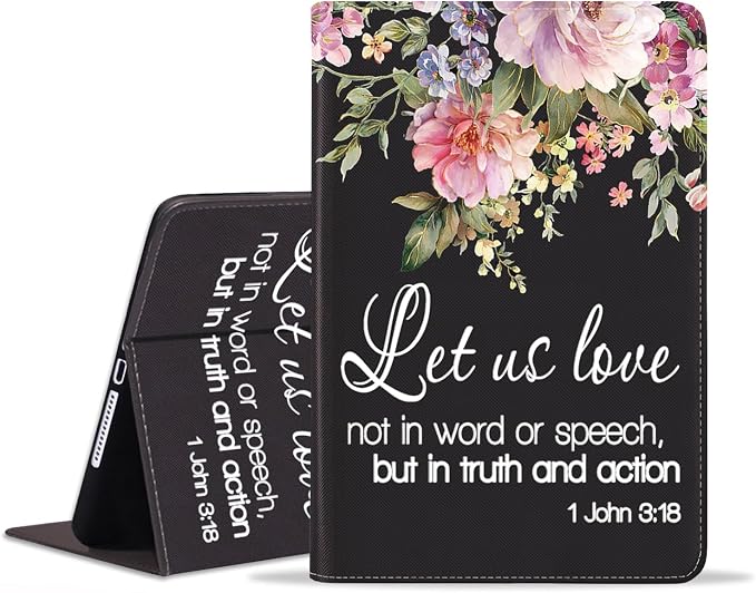 Floral Quote Bible Verse 1 John 3:18
