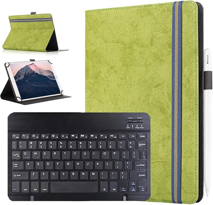 Case for T-Mobile REVVL Tab 2 10.1 Tablet 2025 – 2-in-1 Keyboard Folio with Pen Holder Corner Protection Adjustable Viewing Angles (Green T-Mobile Revvl Tab 2 Case)