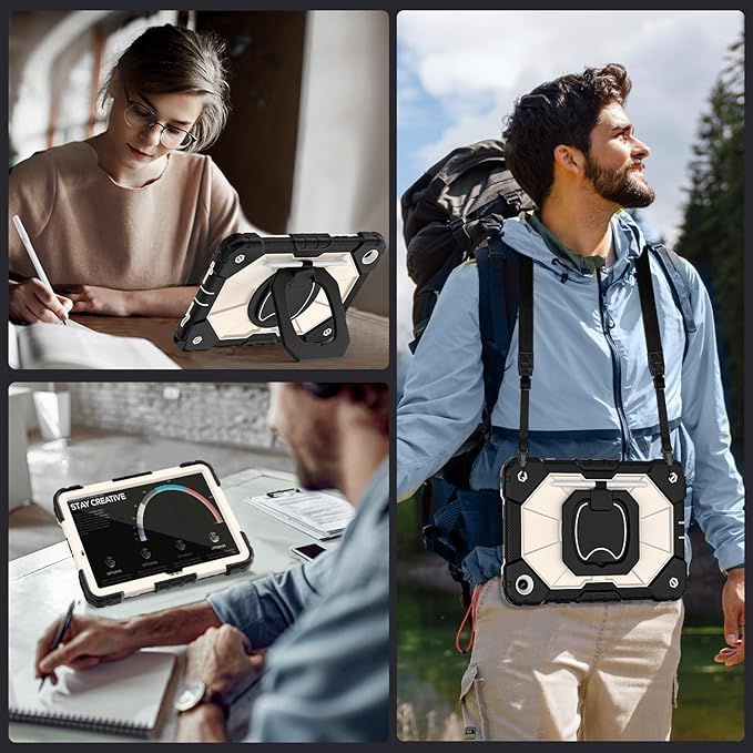 Case for Samsung Galaxy Tab A9+/A9 Plus 11 Inch (SM-X210/X216/X218) with Screen Protector/Rotating Stand/Pen HolderMilitary Grade Shockproof Cover for Galaxy Tab A9 Plus Cases