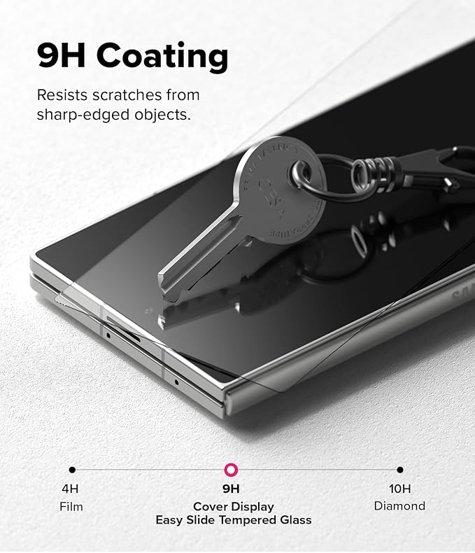 Ringke Cover Display Easy Slide [Super Easy to Install] Compatible with Samsung Galaxy Z Fold 7 Screen Protector for the Outer Display Case Friendly Shatterproof Front Tempered Glass - 2 Pack