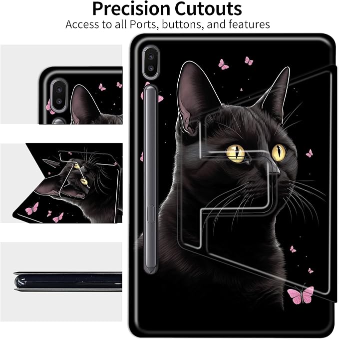 Black Cat Pink Butterfly