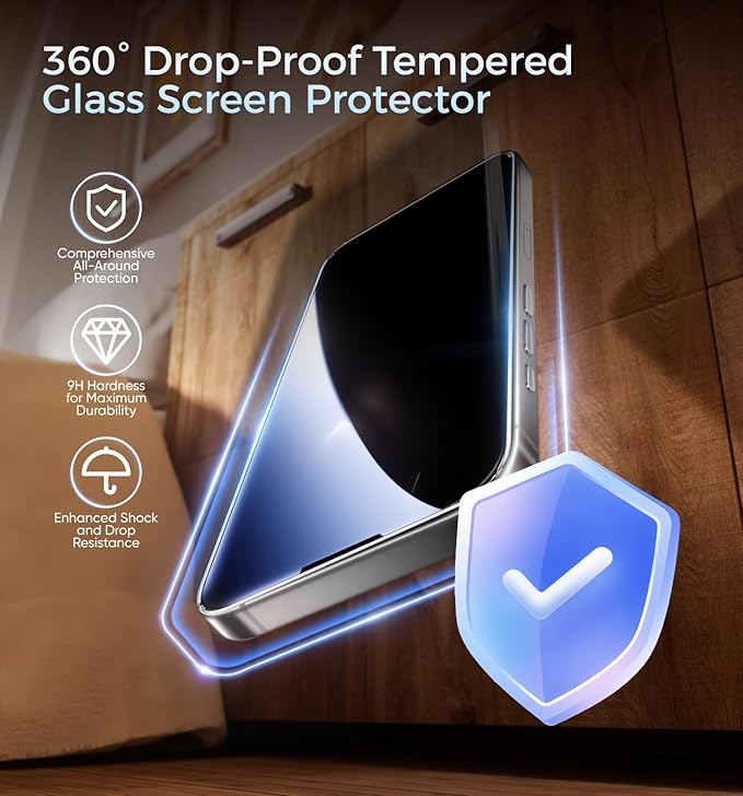 MAGIC JOHN 3rd Gen Upgraded for iPhone 13 Pro Max/iPhone 14 Plus Privacy Screen Protector 6.7 Inch 25°Anti-Spy Screen Shockproof Tempered Glass Auto Dust-Removal Bubble Free Easy Installation 2