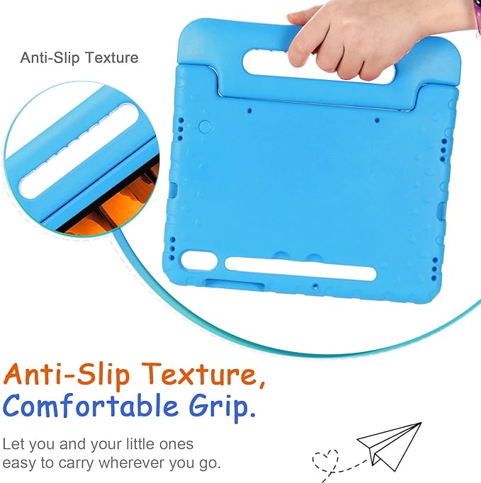 Kids Case for Samsung Galaxy Tab S7/S8 11 (2020/2022) Techcircle Handle Stand Lightweight EVA Foam Bumper Protective Rugged Drop Protection Child Proof Cover for Galaxy Tab S8/S7 SM-X700/T870 Blue