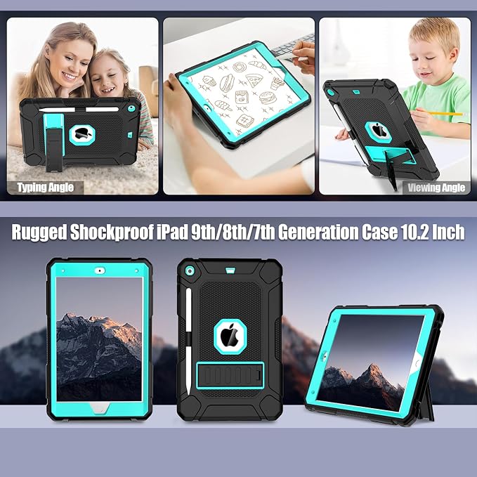 Black and Turquoise