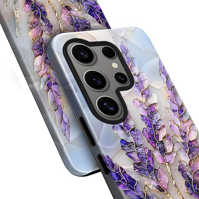 Lavender Stained Glass Purple Floral