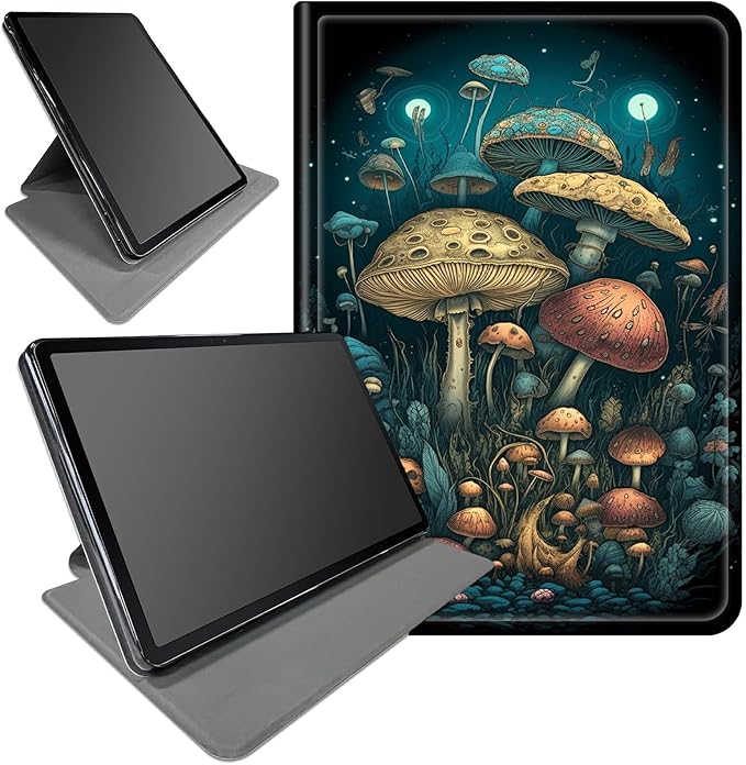 Case for Samsung Galaxy Tab S10 Ultra (2024 Release) / S9 Ultra (2023 Release) 14.6 Mushroom Jellyfish Theme 360 Degree Rotating Stand Smart Protective Cover for Samsung S10 Ultra Tablet
