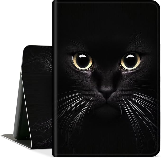 Tablet Case for All-New Amazon Kindle Fire HD 10 Tablet (13th Generation 2023 Release) - Auto Wake/Sleep Shockproof Full Body Rugged Cover Soft TPU Smart Stand Case Big Cat Eyes